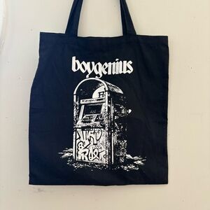 boygenius black tote bag
